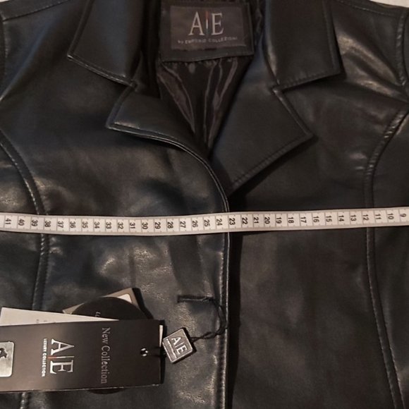 NWT EMPORIO ARMANI Dress Leather Jacket authenticM - Picture 11 of 16